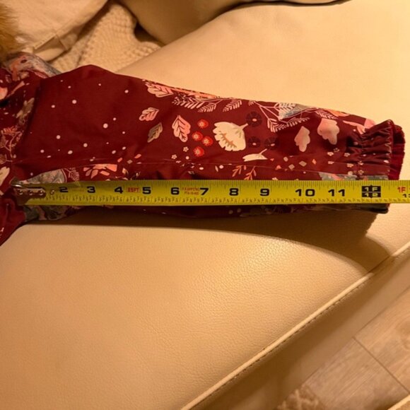 🌈 Reima 🌈 Girls' waterproof hooded jacket Muhvu Jam Red - Picture 15 of 16